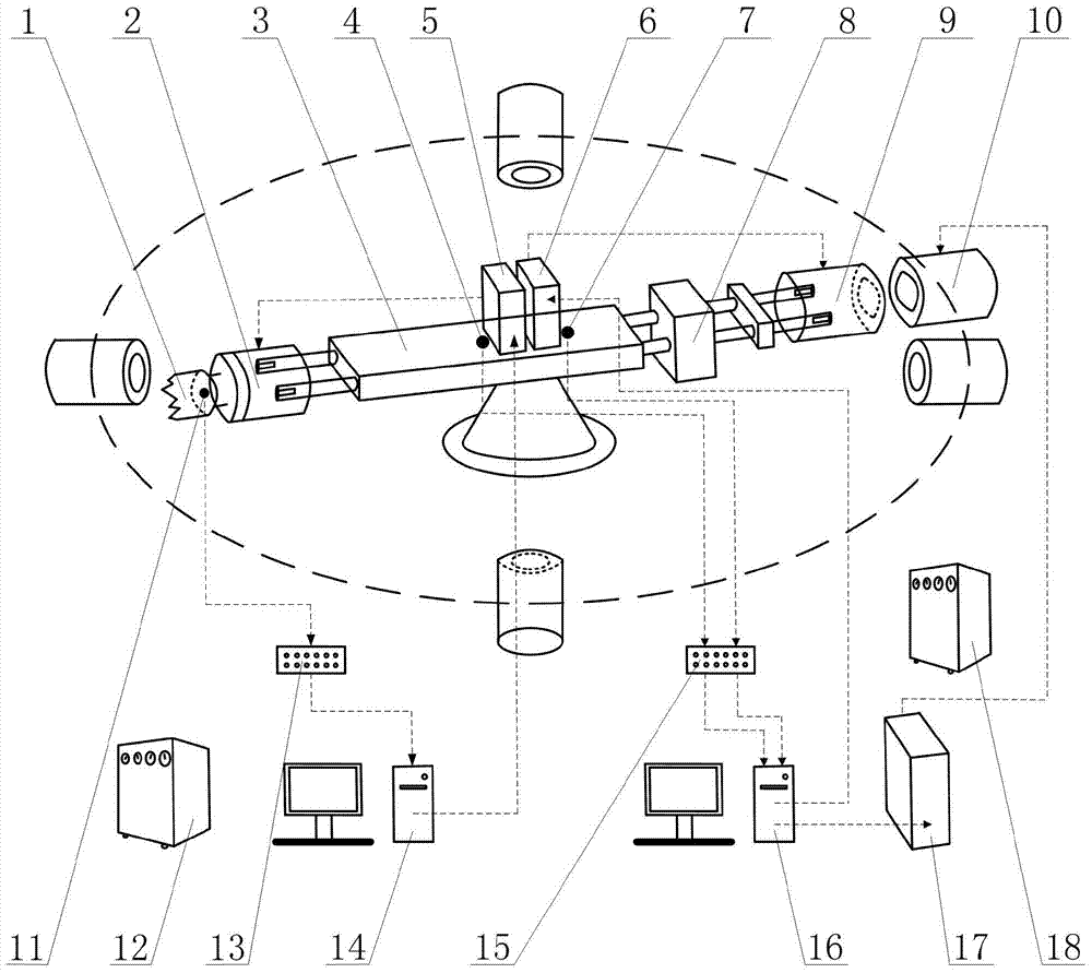 Vibration reaction force active balancing device for vibration-acceleration test equipment