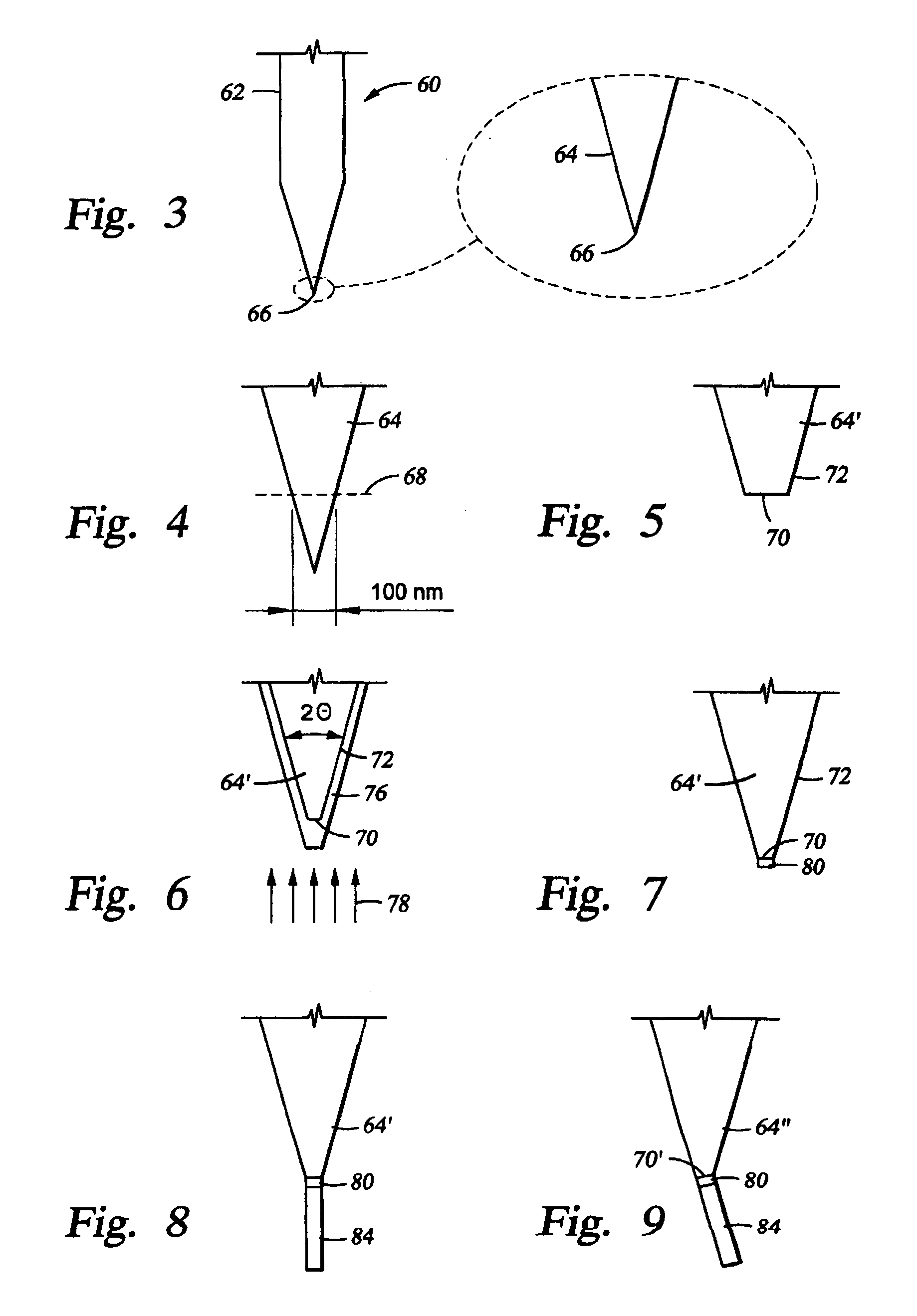 Directed growth of nanotubes on a catalyst