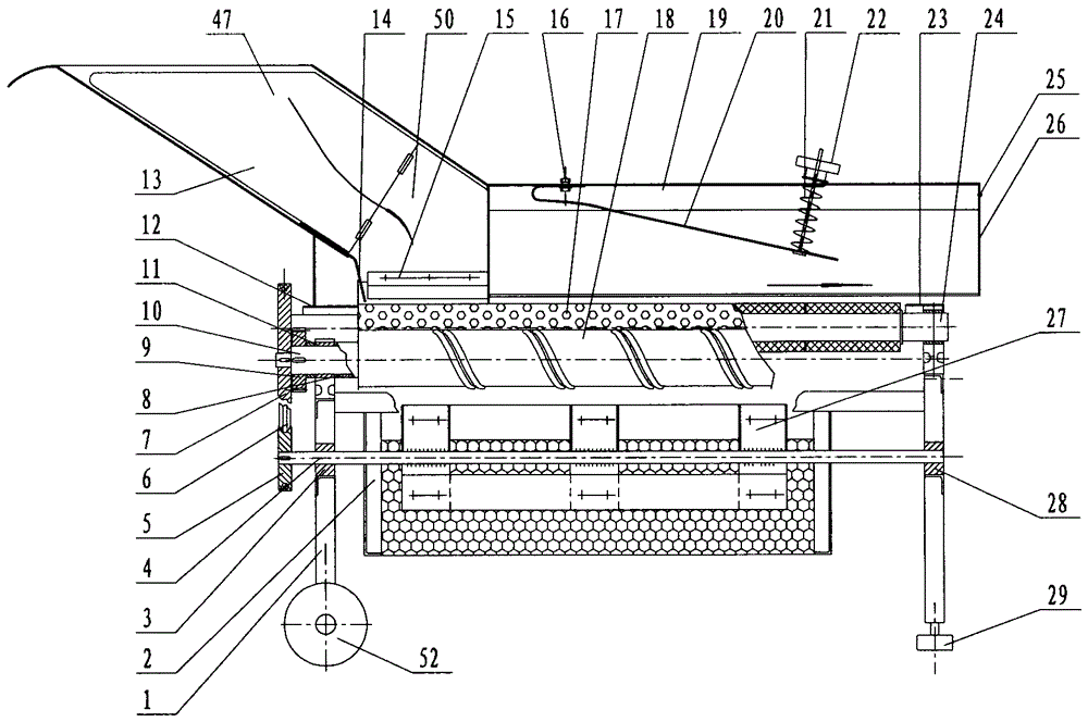 Corn hulling and threshing combination machine