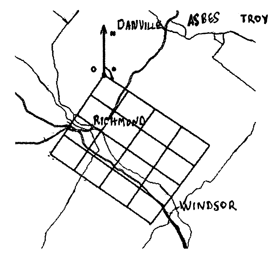 A method and device for customizing a local map with a grid that can be rotated and zoomed