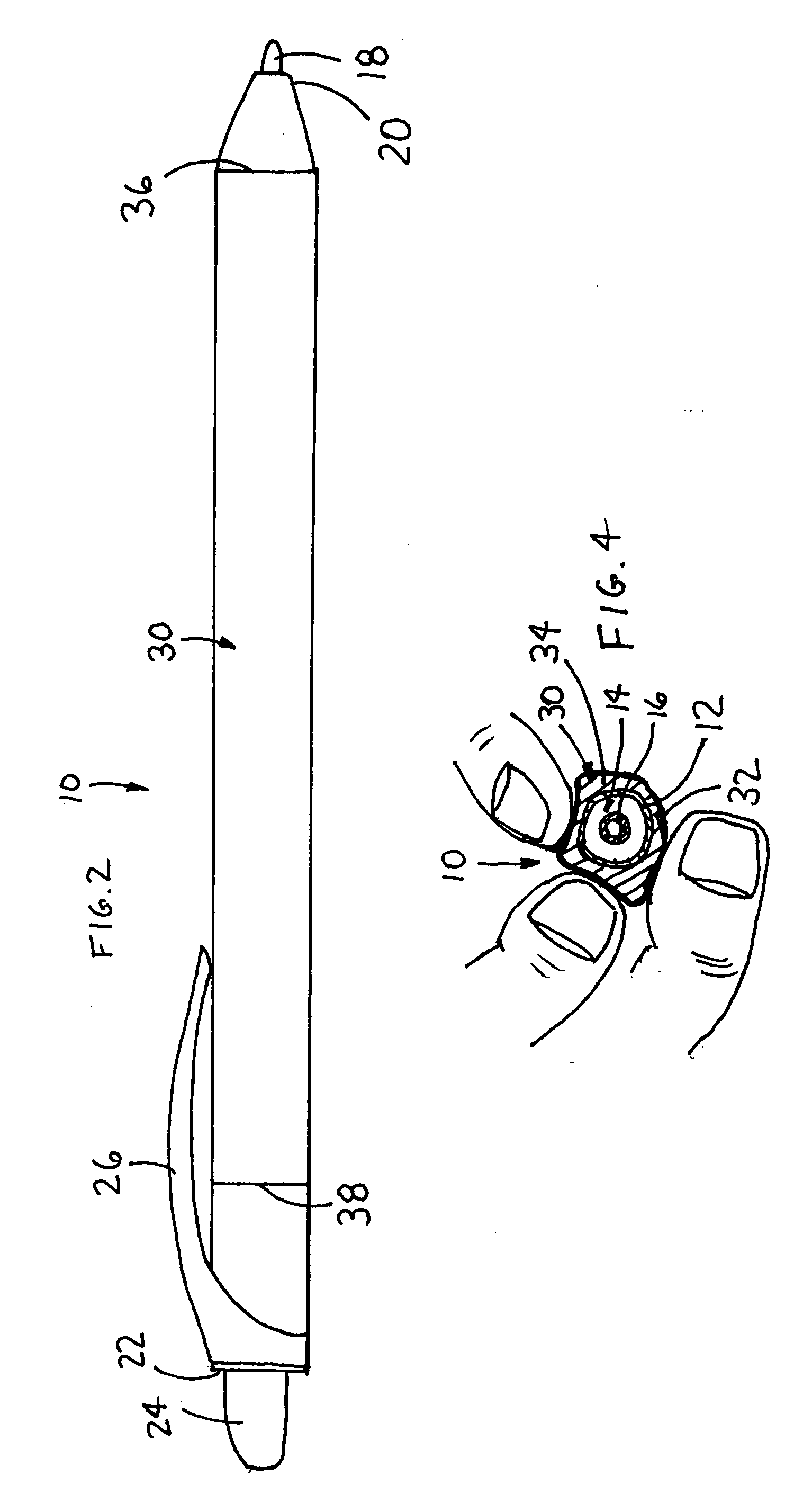 Deformable grip for a writing implement