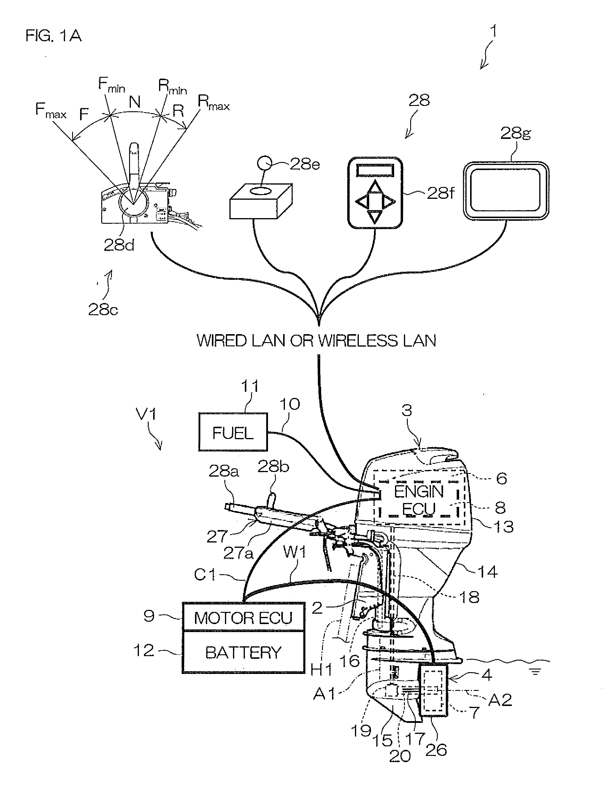 Marine vessel propulsion device