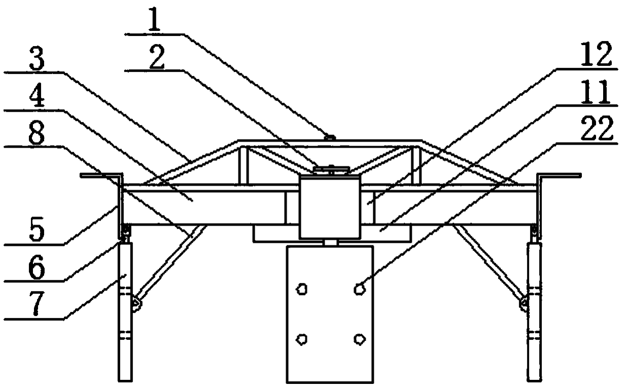 Support frame used for foundation pit with arch type balanced beam structure