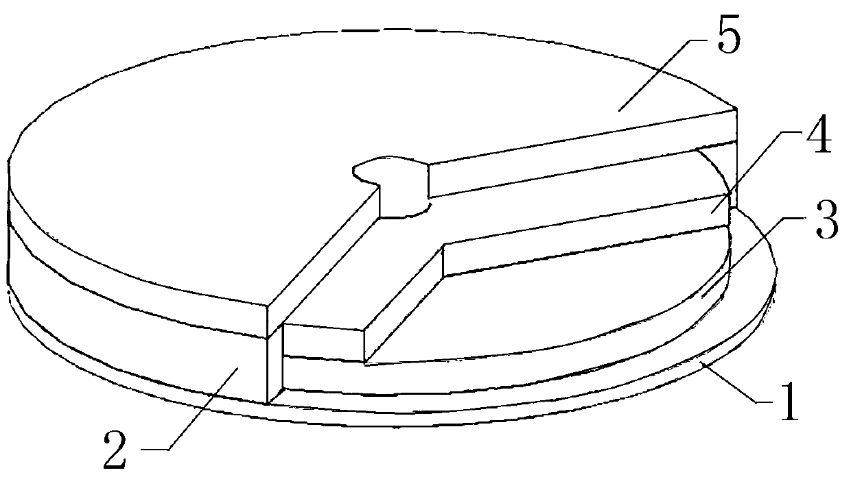 A preparation method of thin-film single thermal battery with central hole