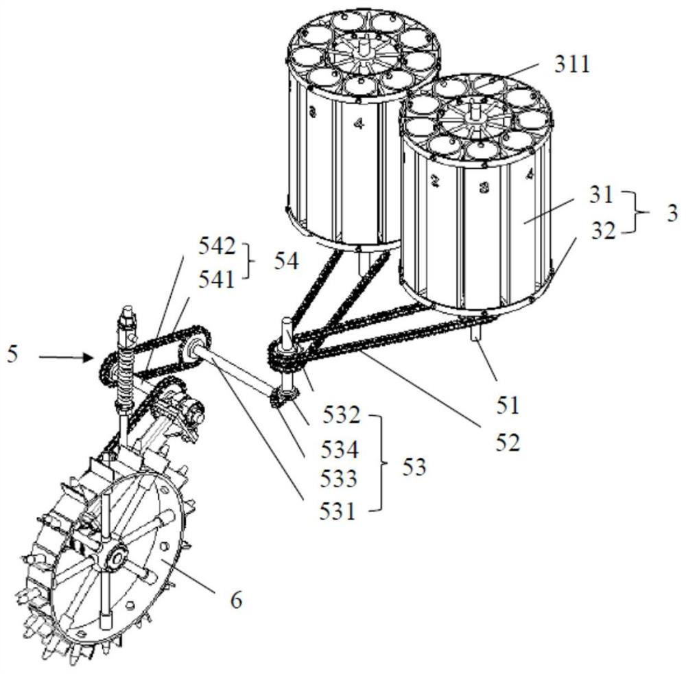 Nursery stock ditching and transplanting all-in-one machine