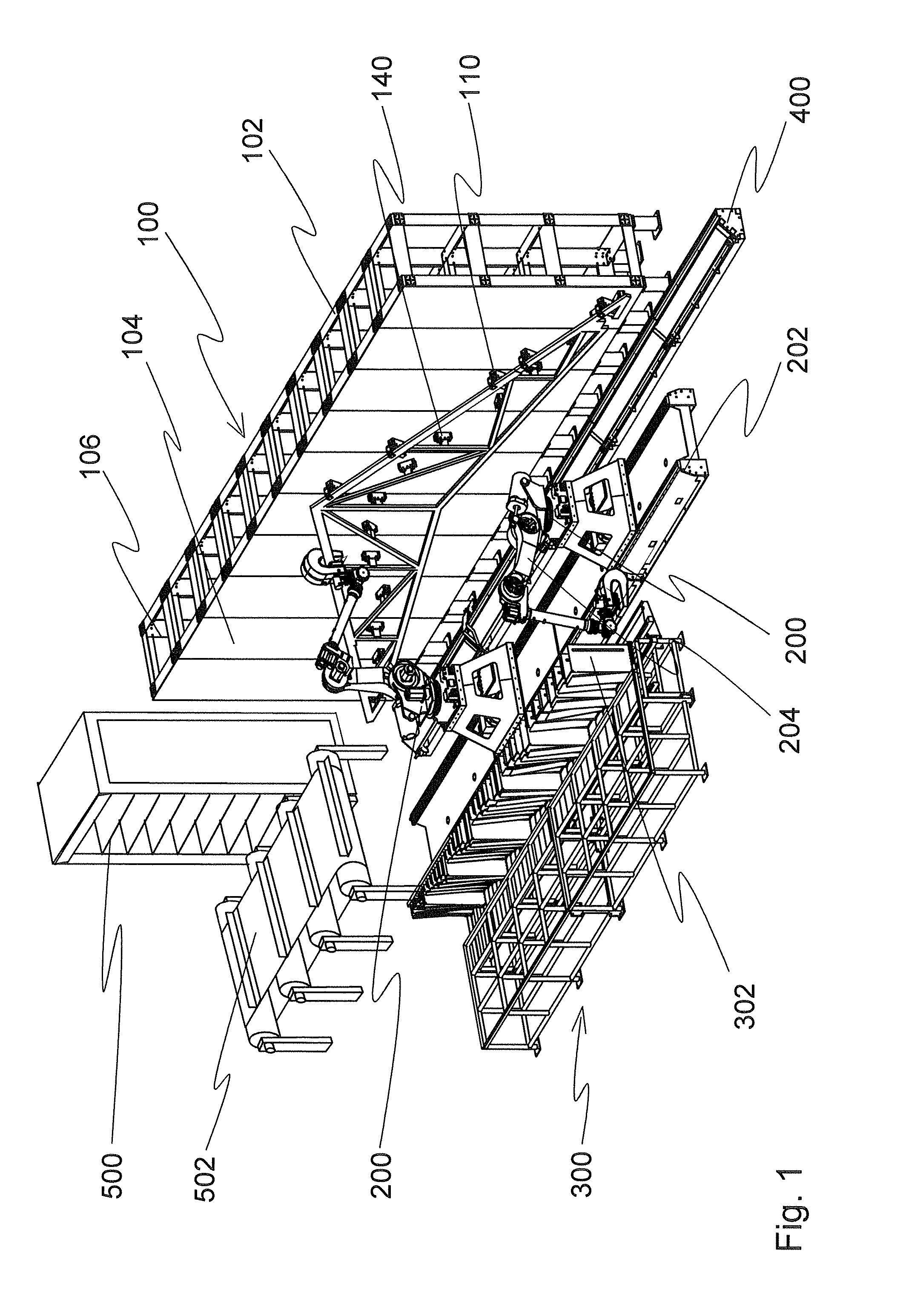 Method and apparatus for manufacturing a wooden construction made of rod-like members