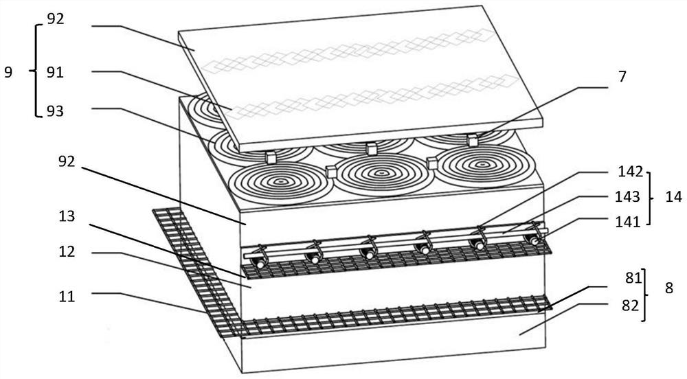 Piezoelectric sensing road system for charging automobile based on thermoelectric power generation and manufacturing method