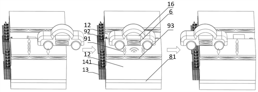 Piezoelectric sensing road system for charging automobile based on thermoelectric power generation and manufacturing method