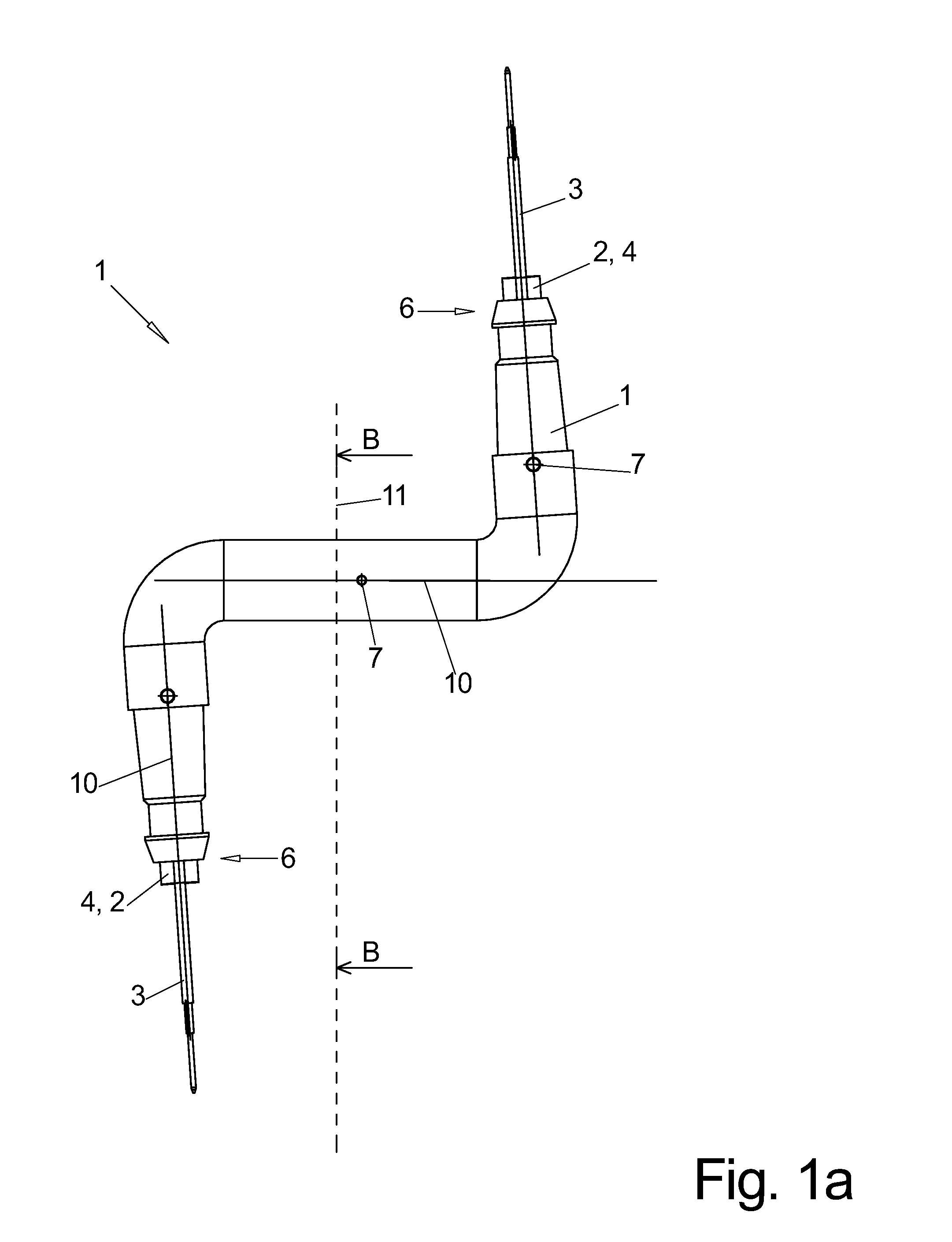 Injection molded element and production method