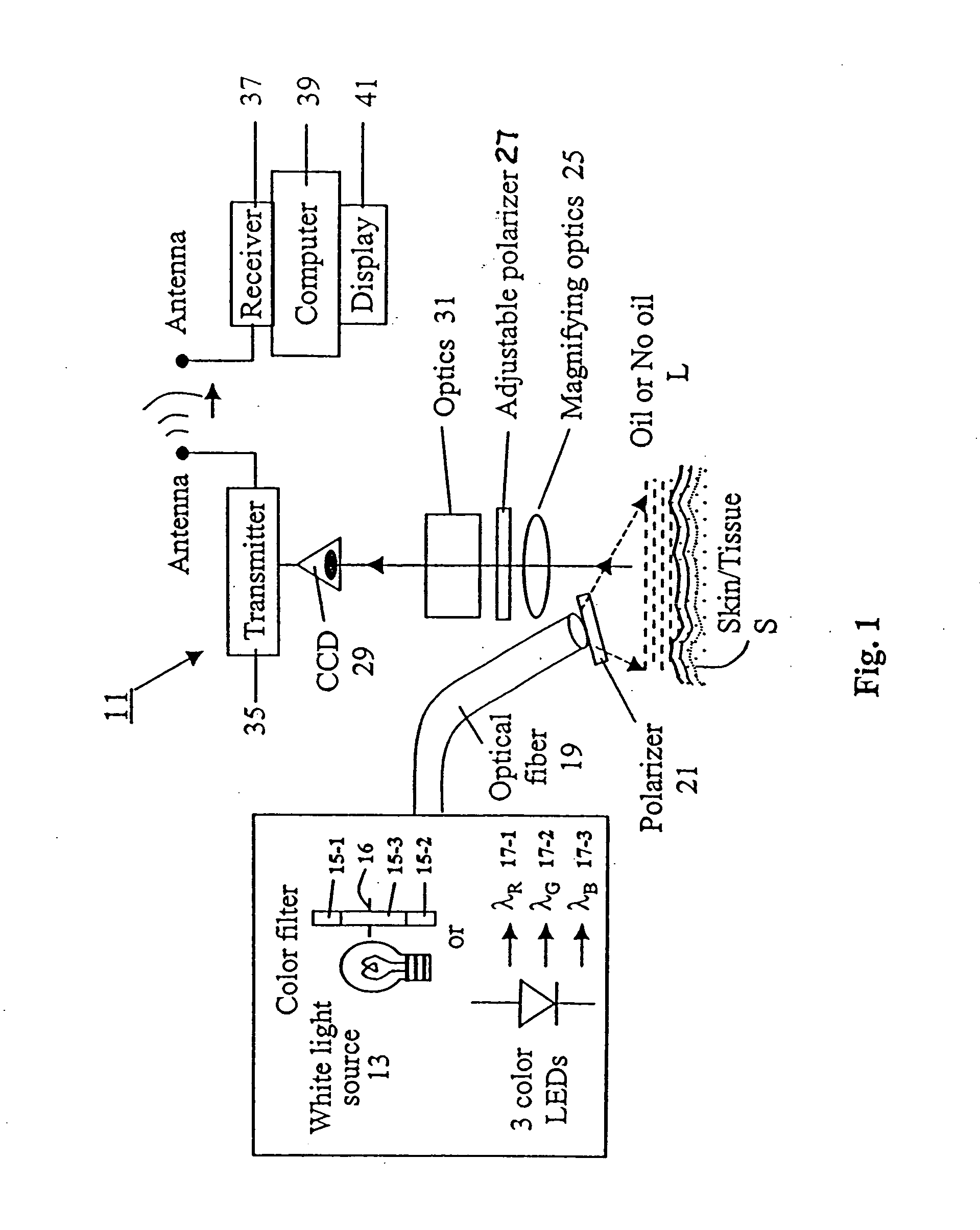 Spectral polarizing tomographic dermatoscope