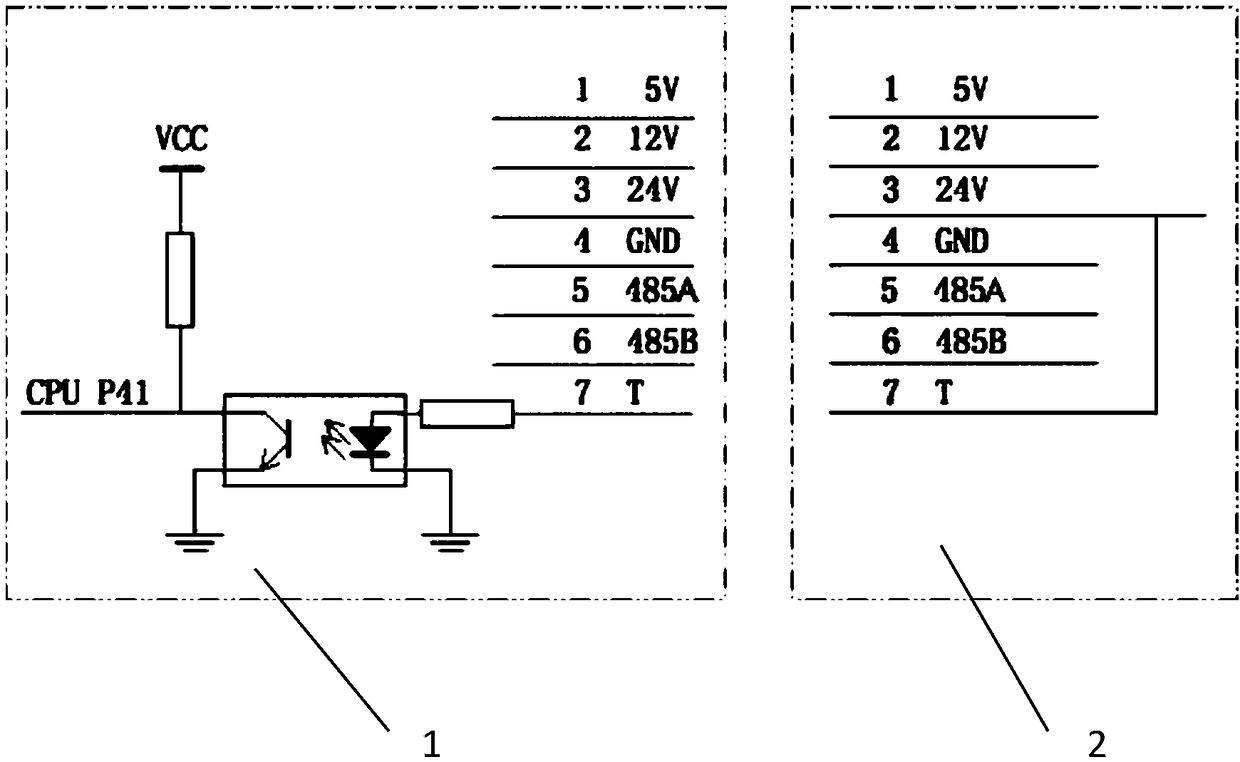 A sensor interface circuit for a ship's weather instrument and a method for identifying and connecting sensors by mixed insertion