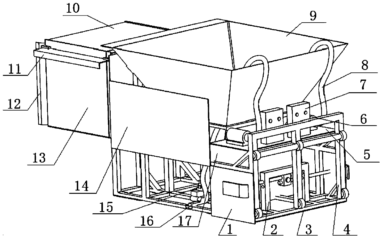 Highway drainage ditch traction extrusion type slip form construction equipment and construction method