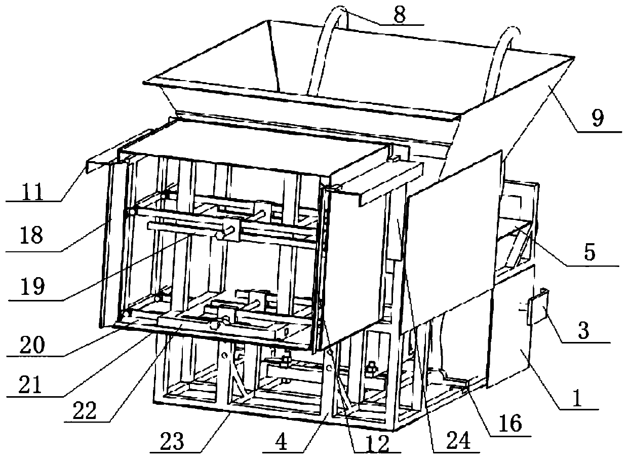 Highway drainage ditch traction extrusion type slip form construction equipment and construction method