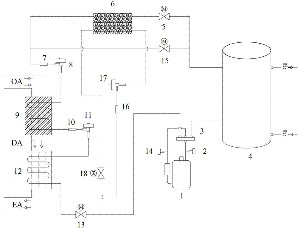 Heat-accumulating and dehumidifying coupled frostless air source heat pump water heater