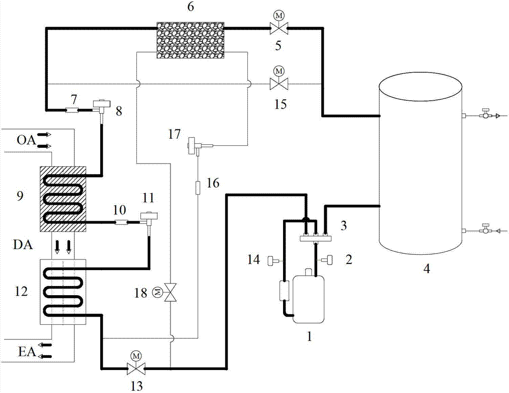 Heat-accumulating and dehumidifying coupled frostless air source heat pump water heater