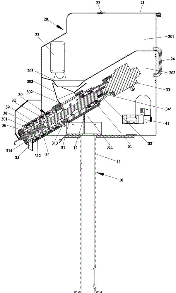 Spiral upper-end glue feeding device of automatic edge bonding machine