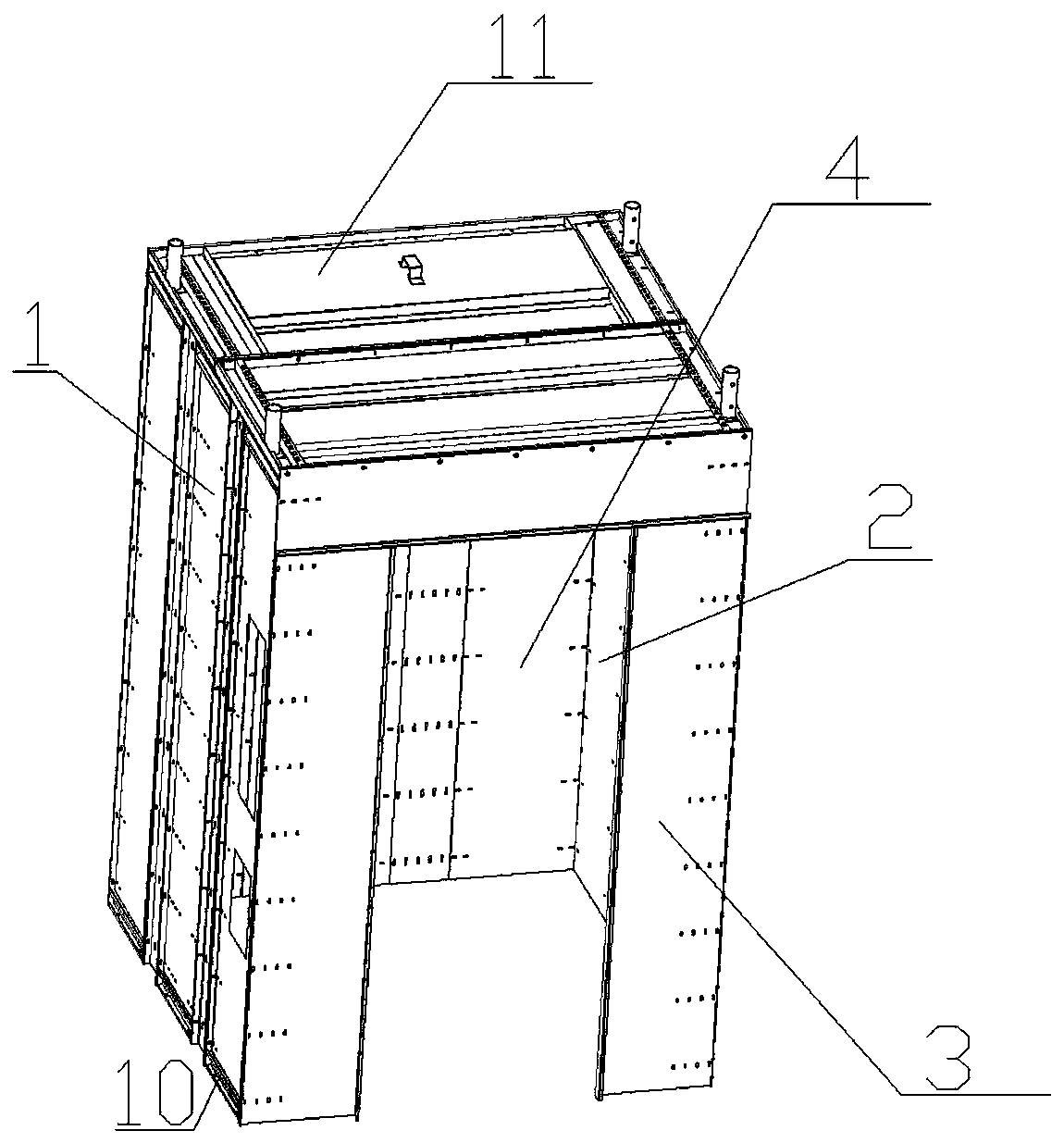 Car wall telescopic connecting structure and lifter telescopic car thereof