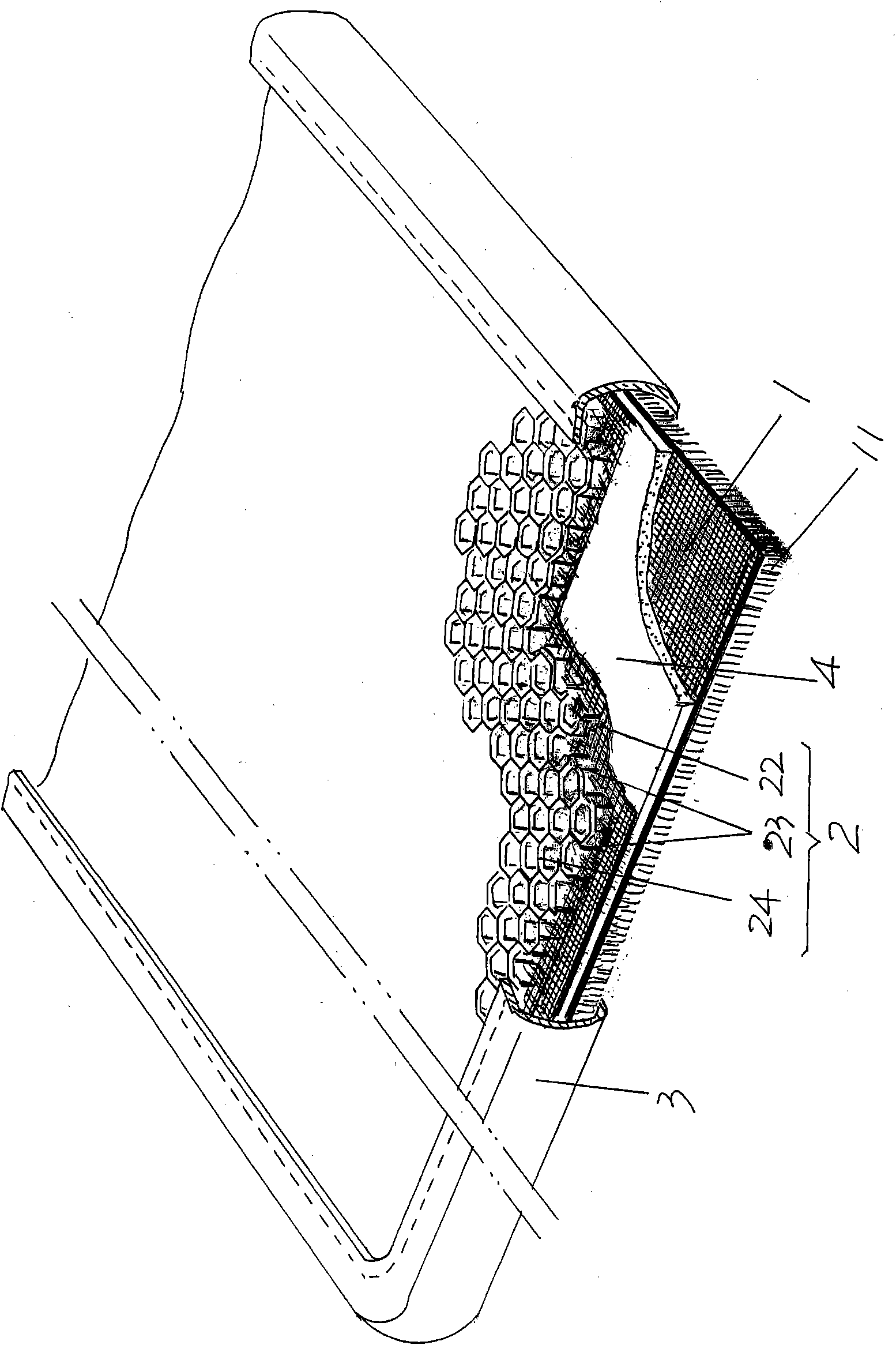 Ventilating anti-skidding table mat and machining method thereof