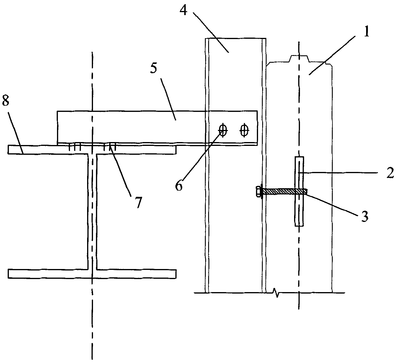 Large autoclaved lightweight aerated concrete slab and installation method thereof