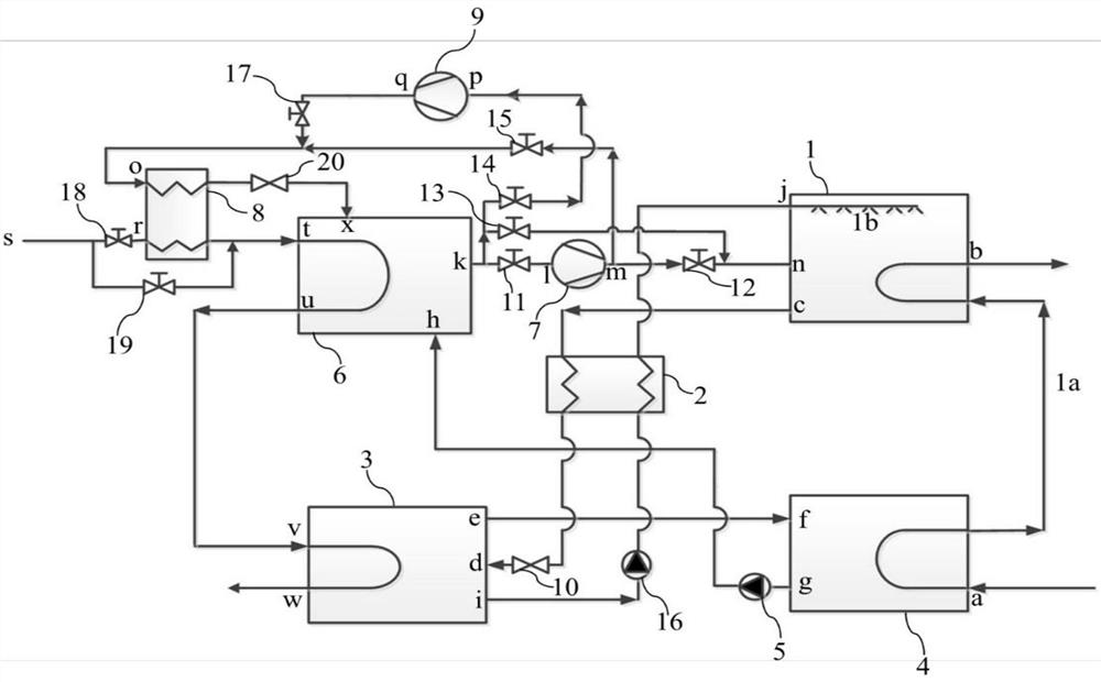 The second type of lithium bromide absorption and compression composite high temperature heat pump system and working method