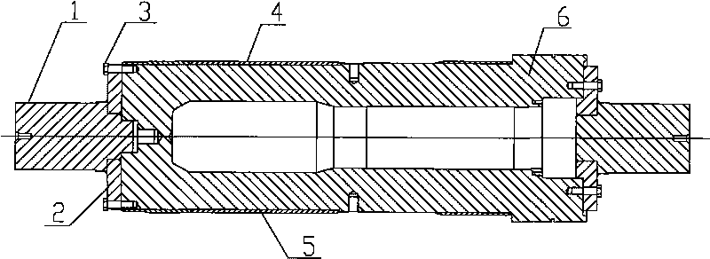 Repairing method of master cylinder plunger piston of radial forging machine