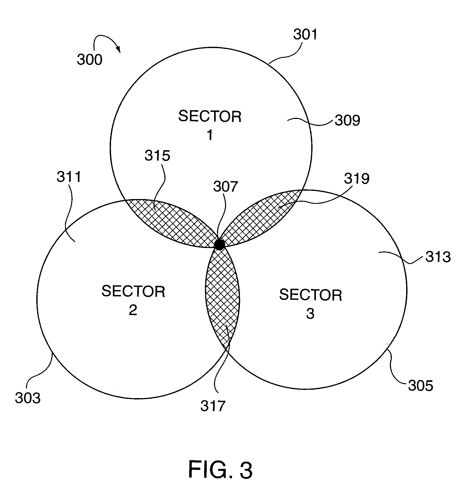 Multiple access wireless communications system using a multisector configuration