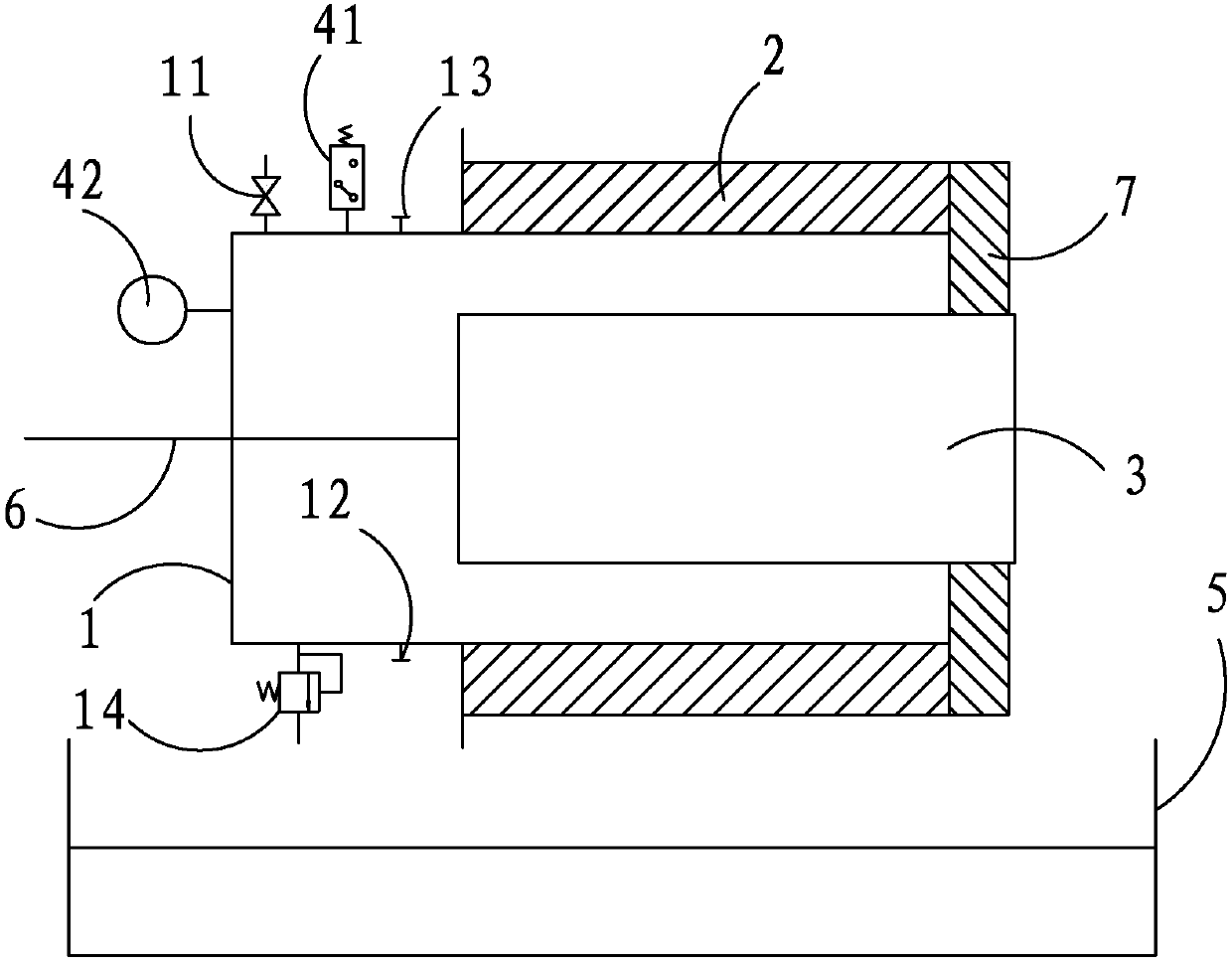 Detection device of shaft seal test