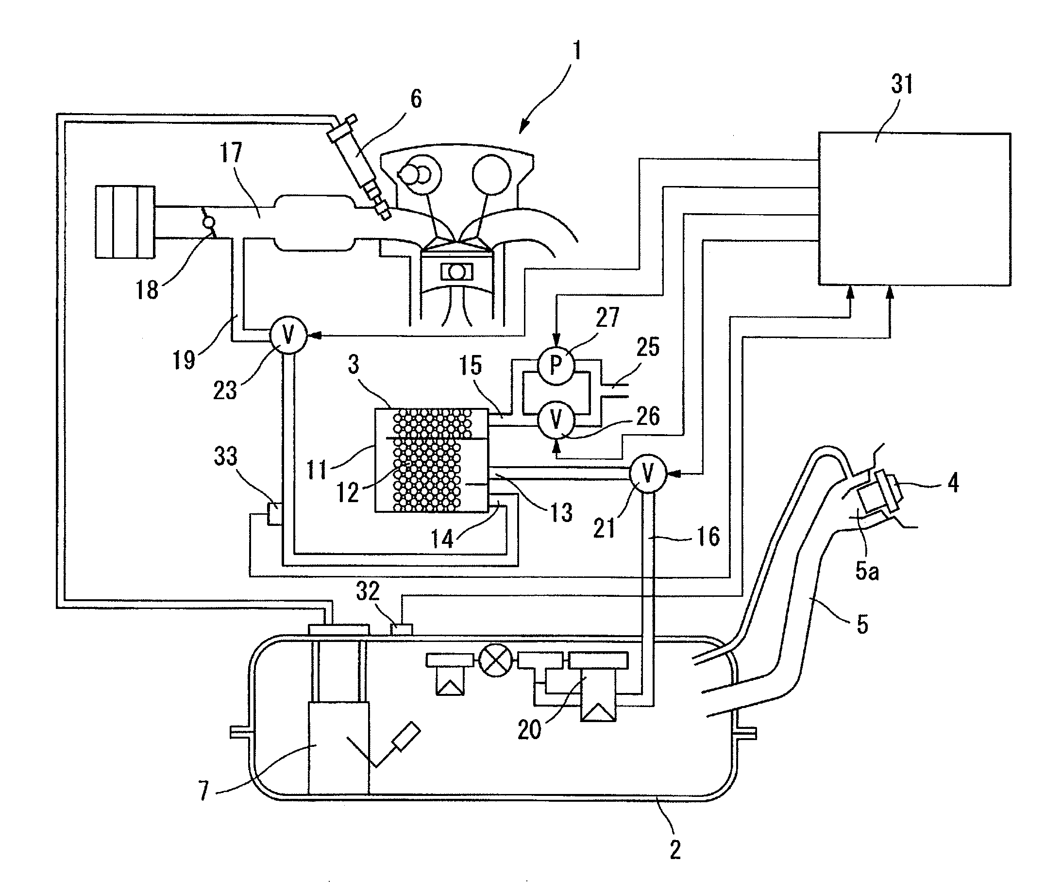 Device and method for diagnosing evaporated fuel processing device