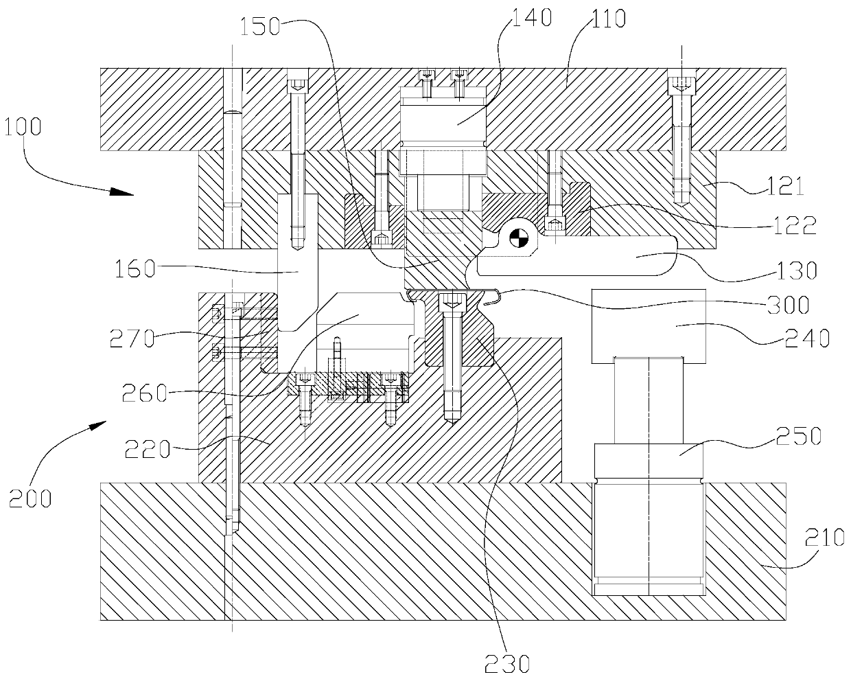 Mold for manufacturing curved part