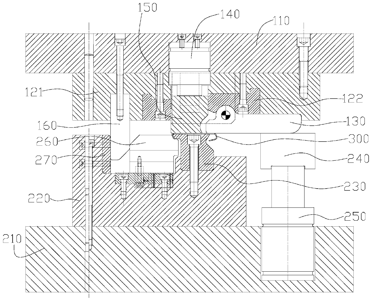 Mold for manufacturing curved part