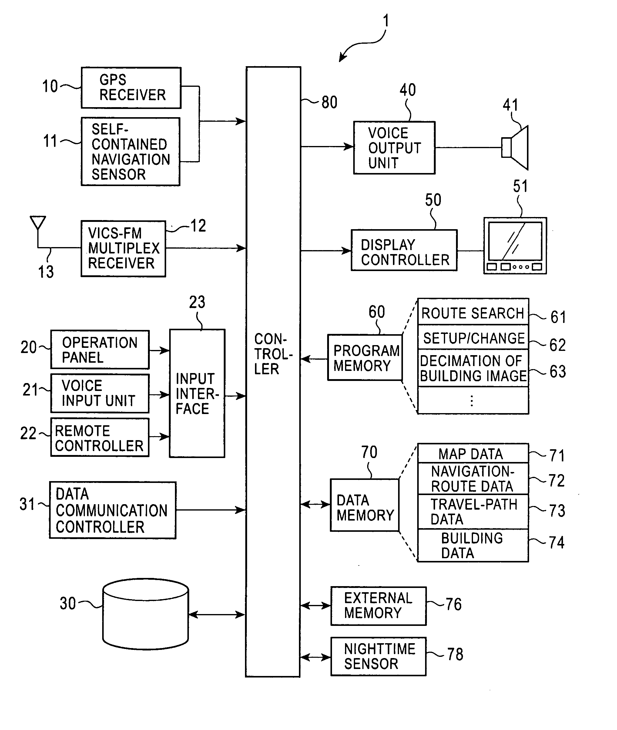 Method and apparatus for displaying a night-view map