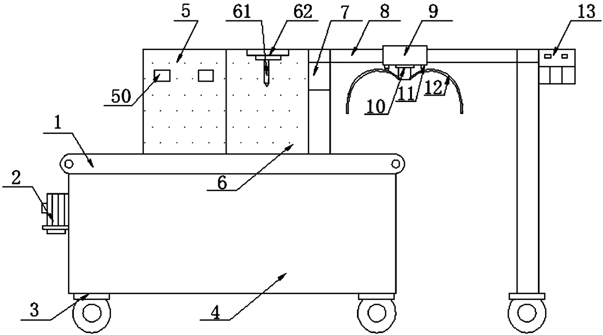 Detection device for ripeness degree of watermelons and pesticide residue