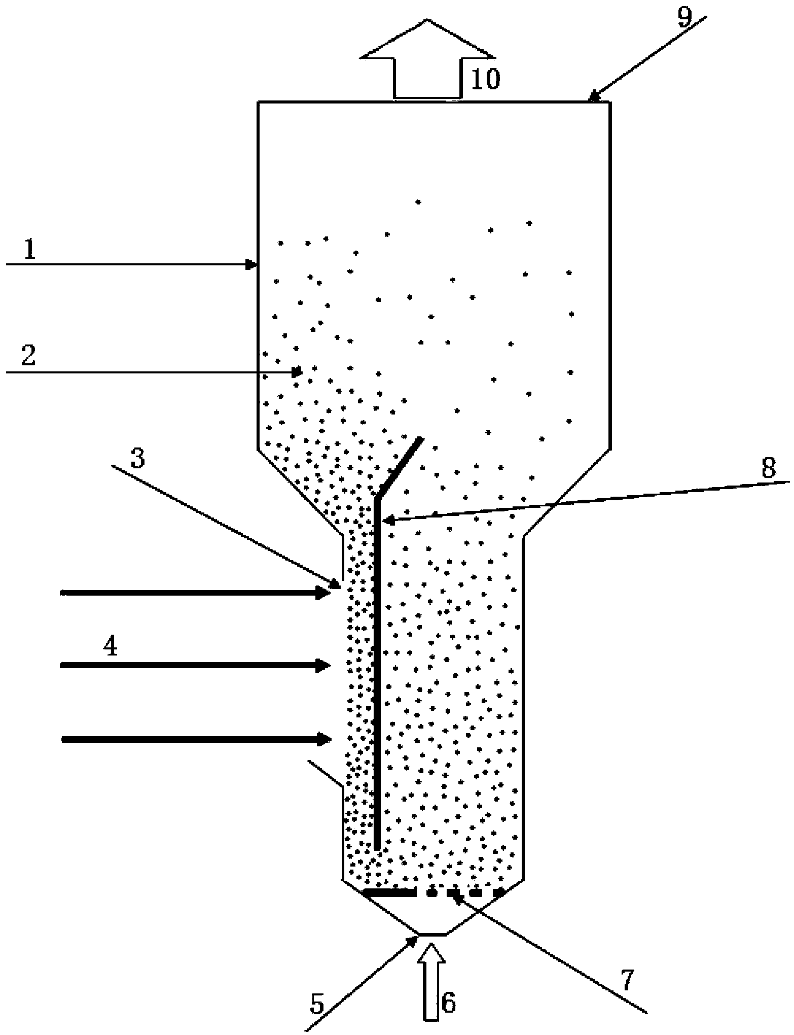 Fluidized bed air heat absorber used for solar thermal power generation