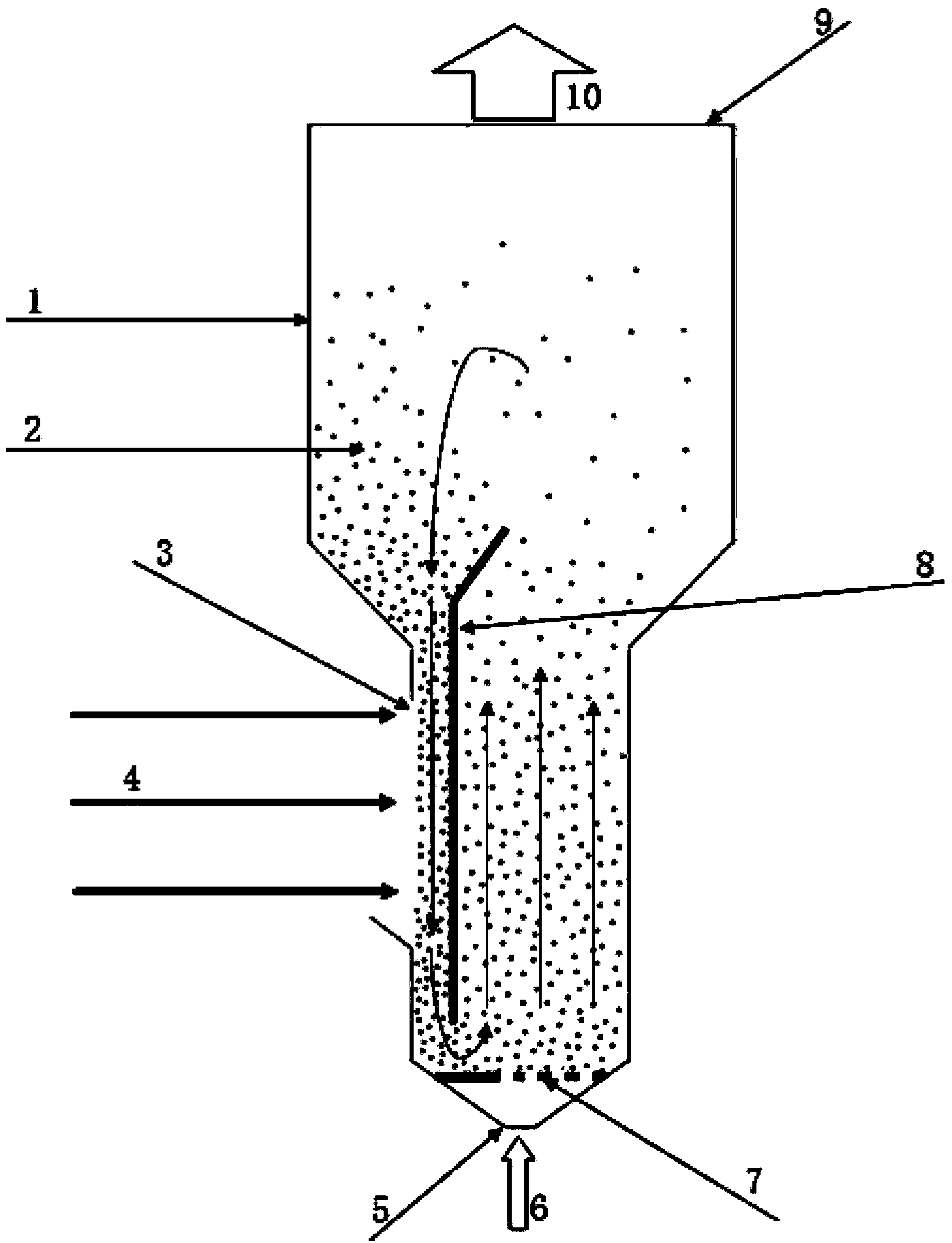 Fluidized bed air heat absorber used for solar thermal power generation