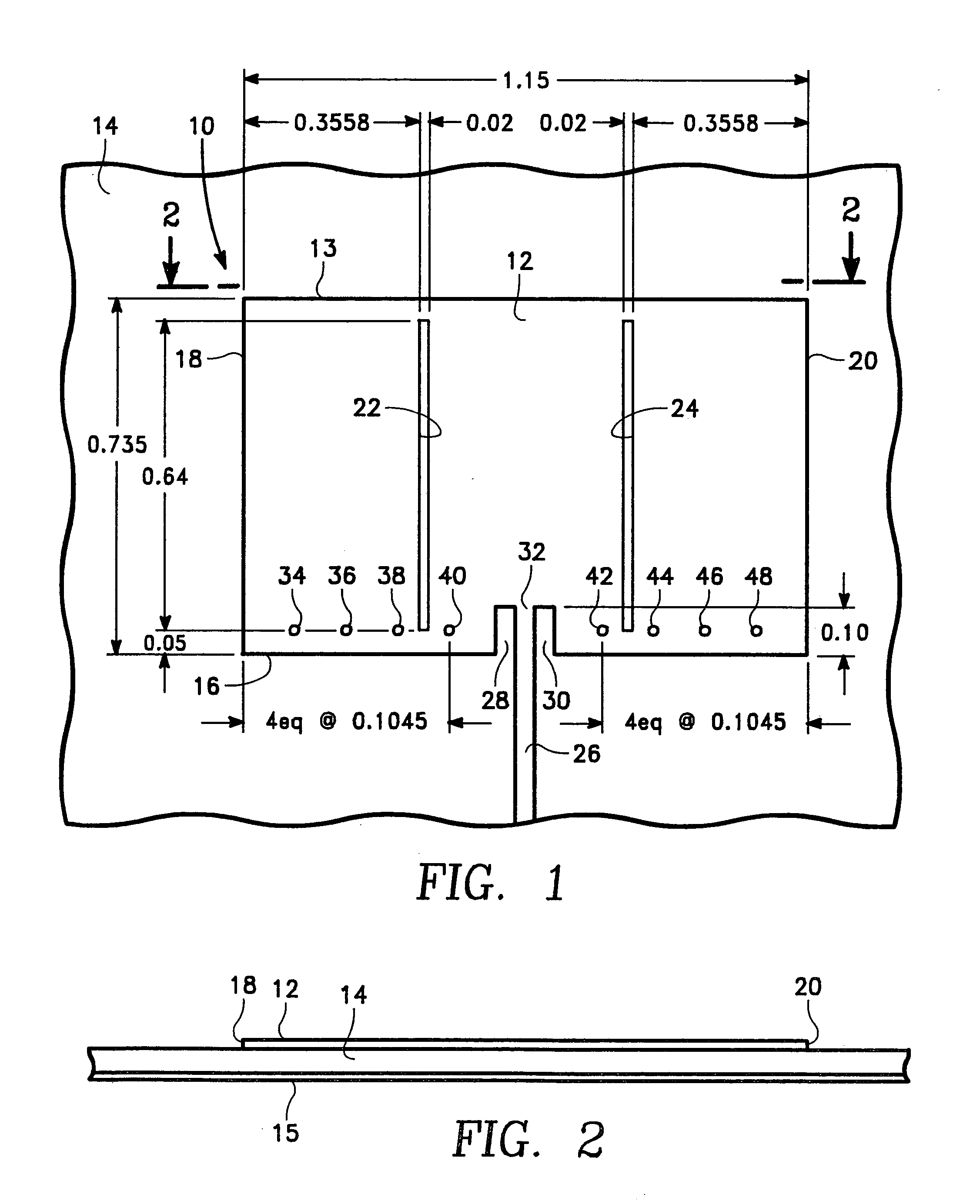 Microstrip antenna having mode suppression slots