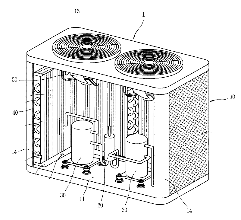 Copper tube structure of subcooler for air conditioner outdoor unit