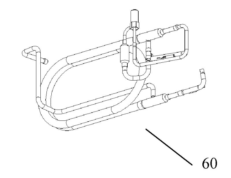 Copper tube structure of subcooler for air conditioner outdoor unit