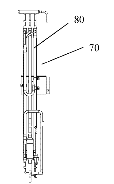 Copper tube structure of subcooler for air conditioner outdoor unit