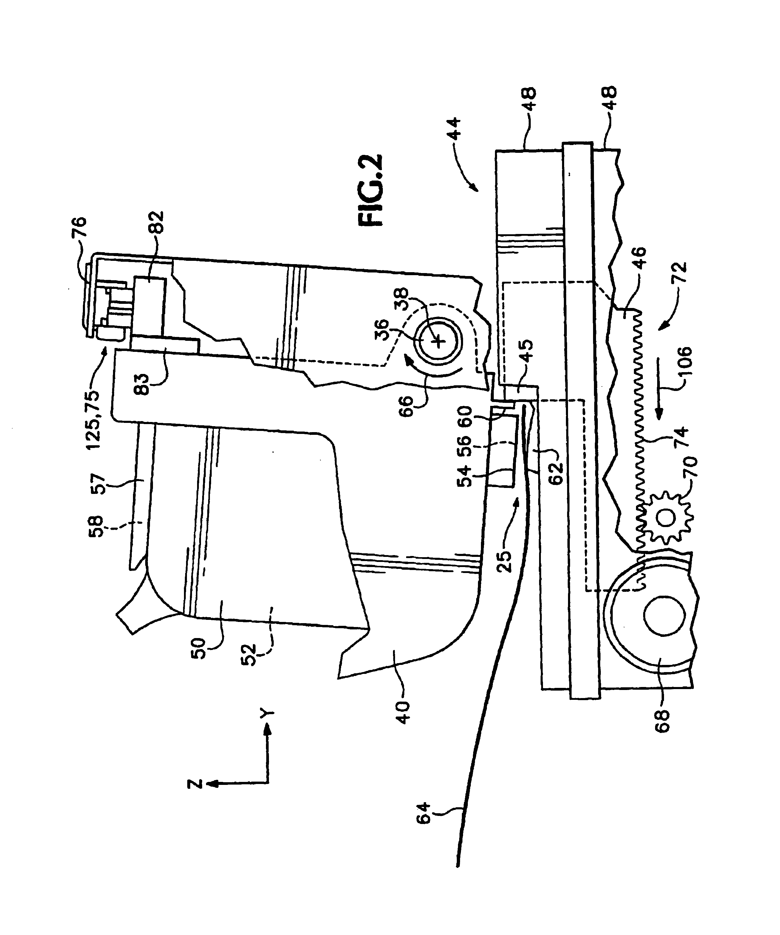 Automatic printhead-to-media spacing adjustment system