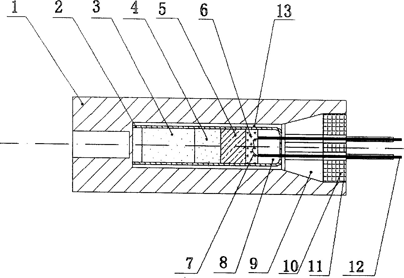 Heat resisting and pressure resisting safe electric detonator for oil well