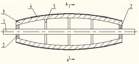 Anti-adhesion composite arc cloth guide roller