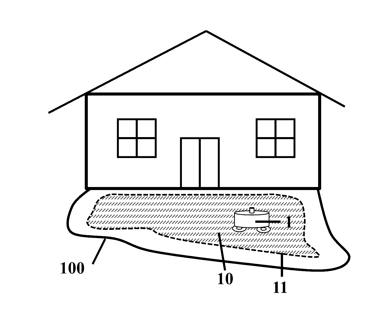 Robotic lawn mower with boundary stands