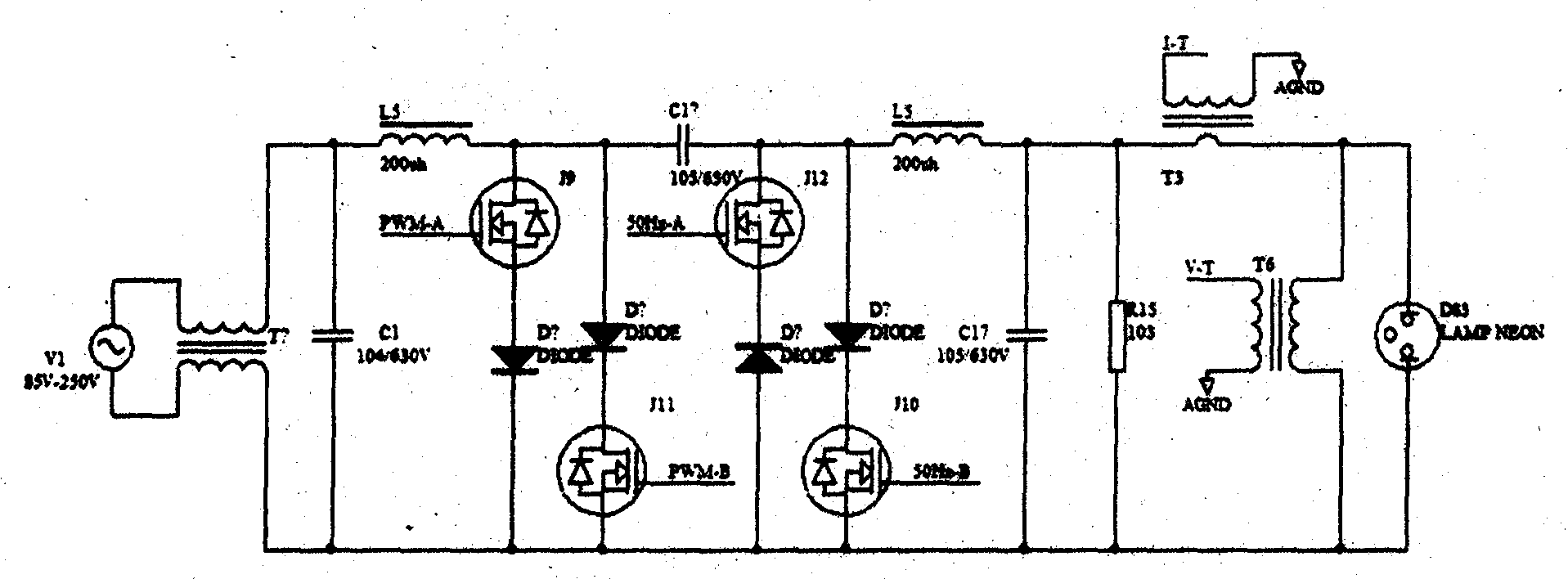 'AC-AC (alternating current) regulation and control' based numerical-control HID (high intensity discharge) driving method and driver applying same