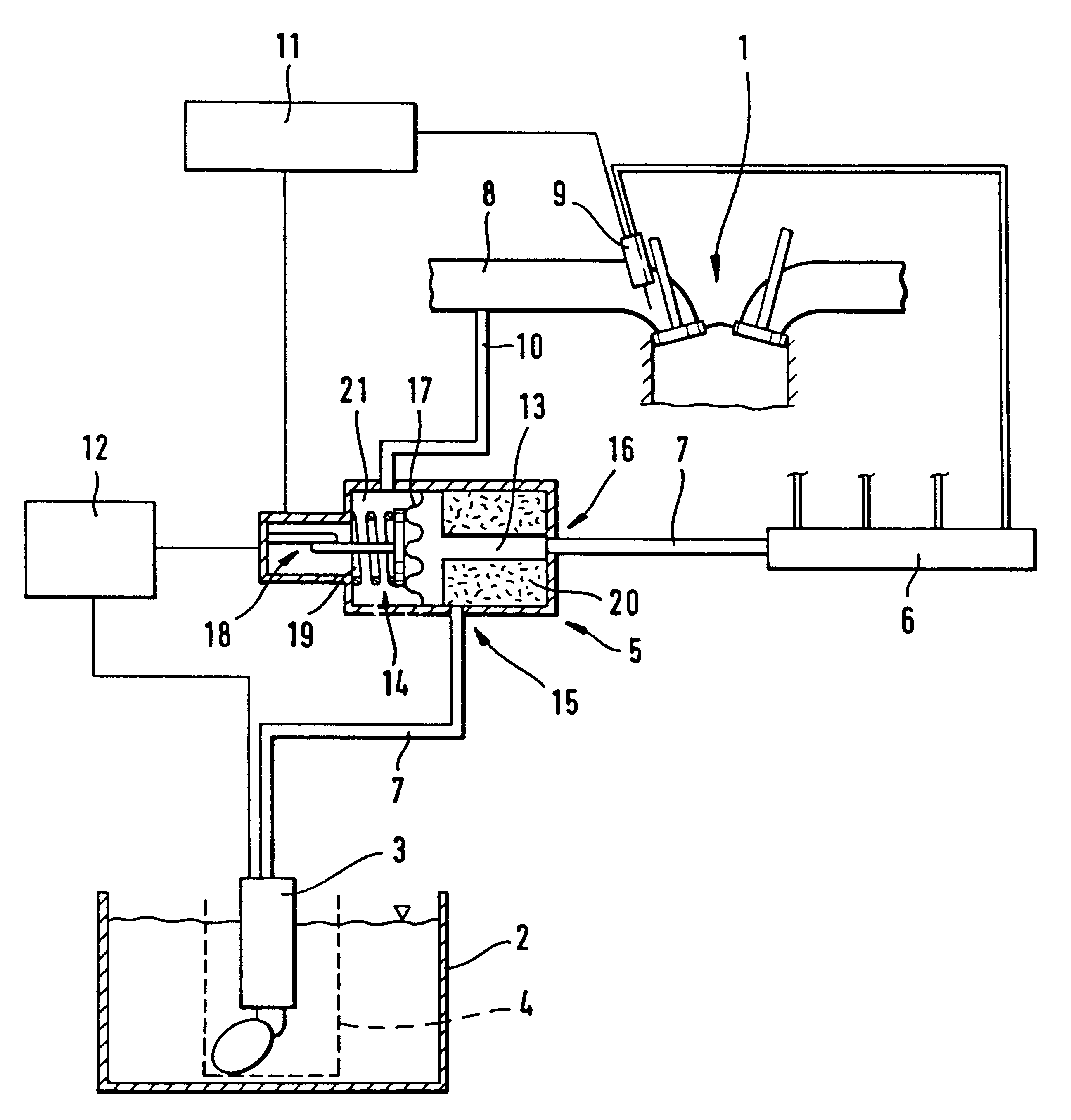 Pressure-maintaining arrangement