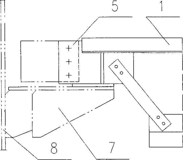 Truss beam of tower appts.