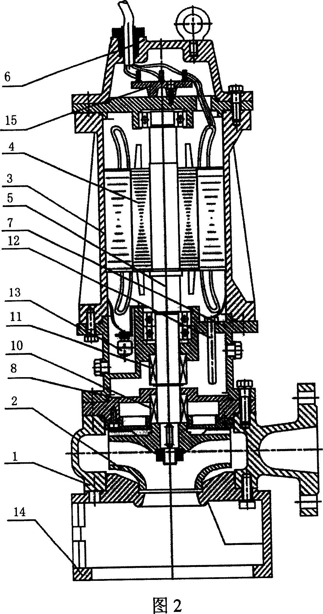 No-blocking pollution discharging pump