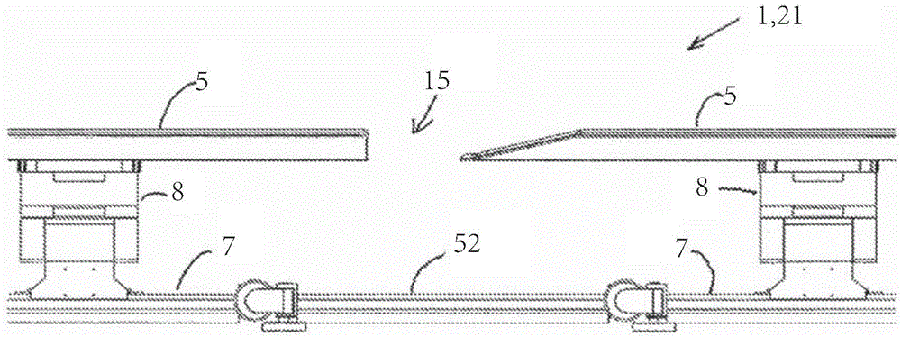 Sorting system having cover plates closing gaps between support structures