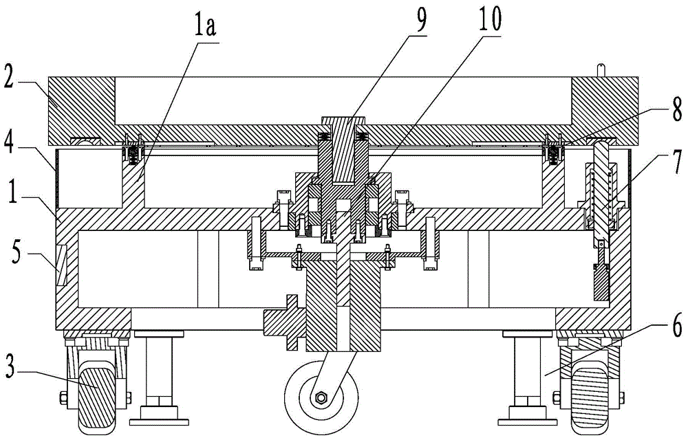 Walking type self-balancing rotating workbench