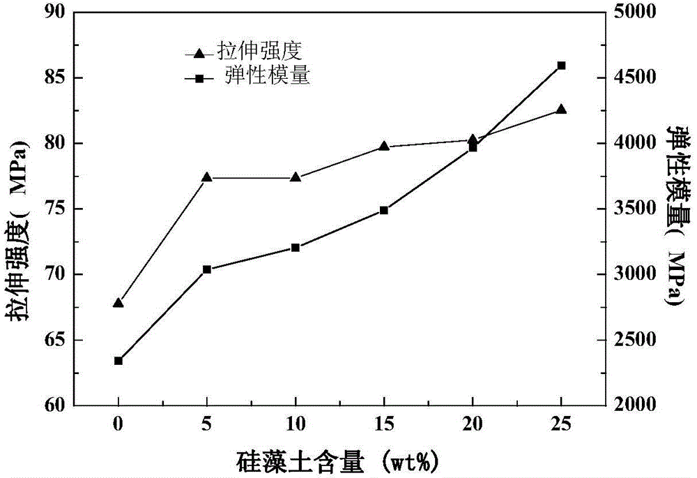 Diatomite/nylon-6 composite material and preparation method thereof