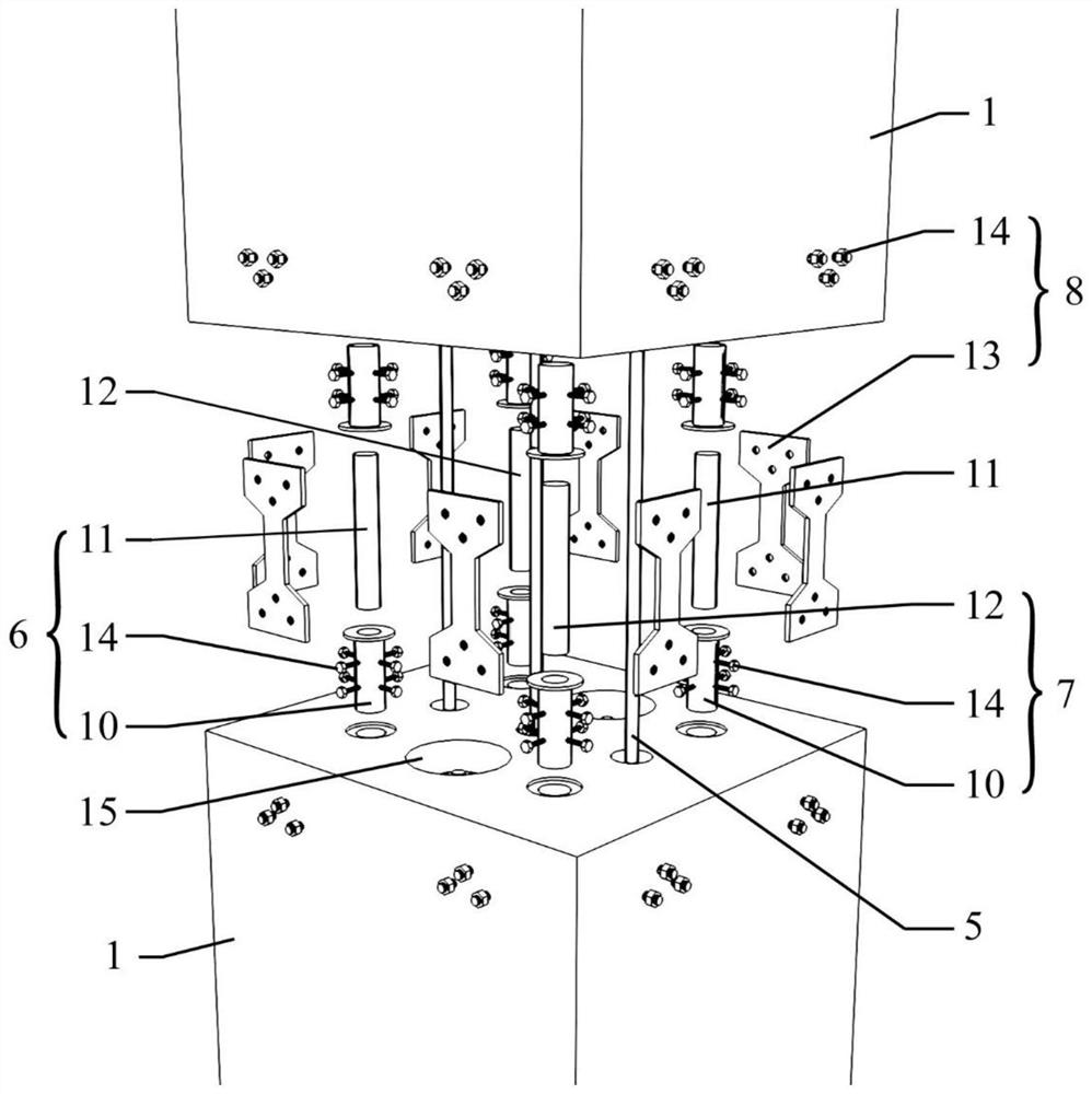 Energy dissipation and seismic mitigation type self-resetting prefabricated segment assembled pier structure and construction method thereof